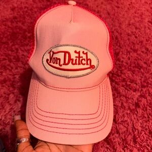 Von Dutch Pink Crush Trucker Hat, Snapback Adjustable